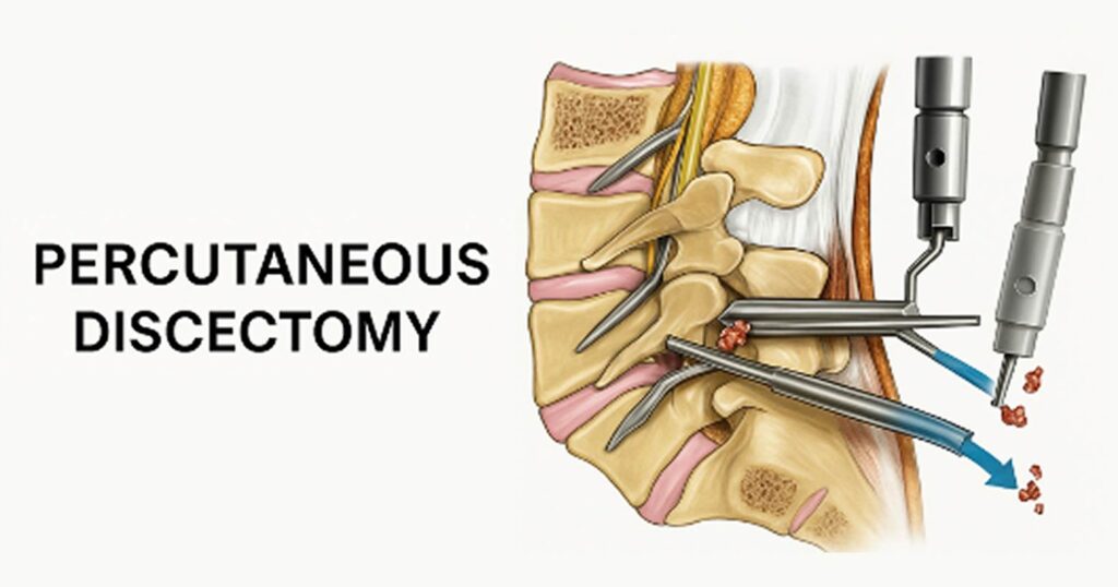 a diagram of a percutaneous discectomy